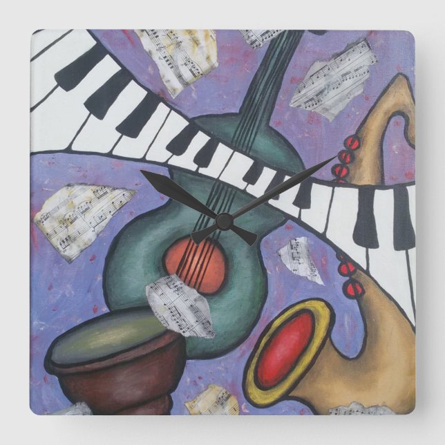 Musik und Kunst - Uhr (Vorderseite)