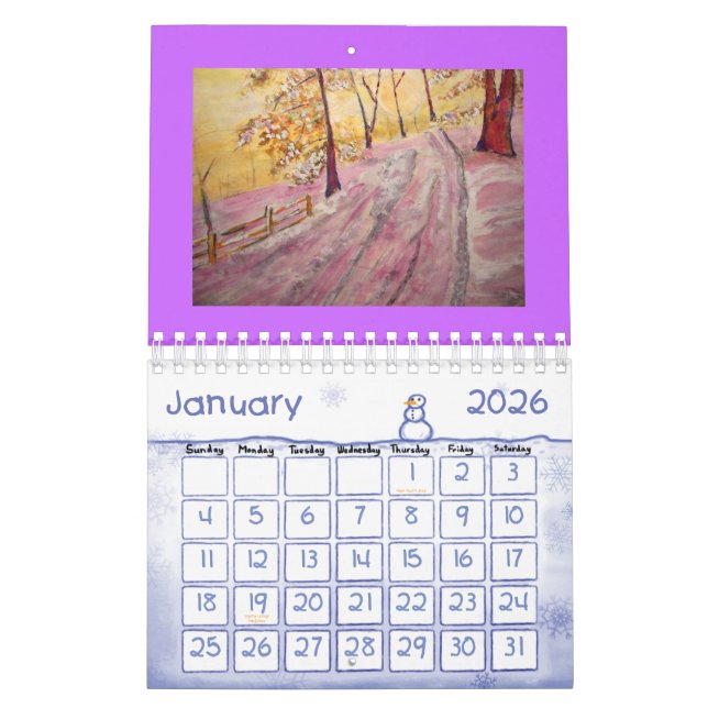 Musik und Landschaften Kalender (Jan 2026)