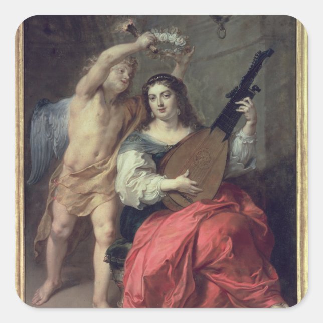 Musik und Liebe, 1652 Quadratischer Aufkleber (Vorderseite)