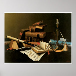 Musik und Literatur, 1878 William Harnett Poster