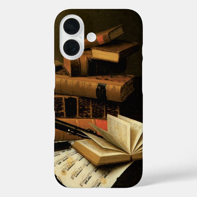Musik und Literatur von William Harnett, Fine Art Case-Mate iPhone Hülle (Rückseite)