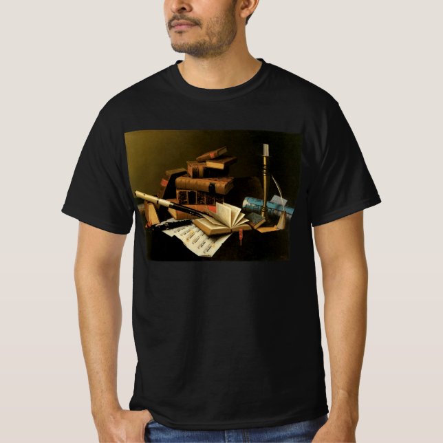 Musik und Literatur von William Harnett, Fine Art T-Shirt (Vorderseite)