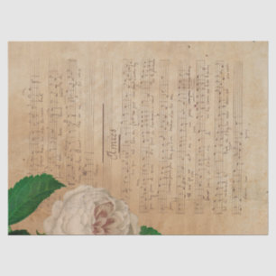 Musik und Rose - Design 4 Seidenpapier