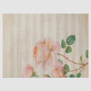 Musik- und Rosen-Serie Design 15 Seidenpapier