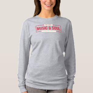 Musik- und Seelenlogo auf Frauenpullover T-Shirt