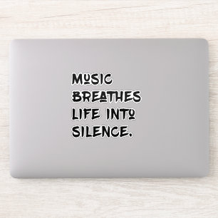 Musik und Stille Aufkleber