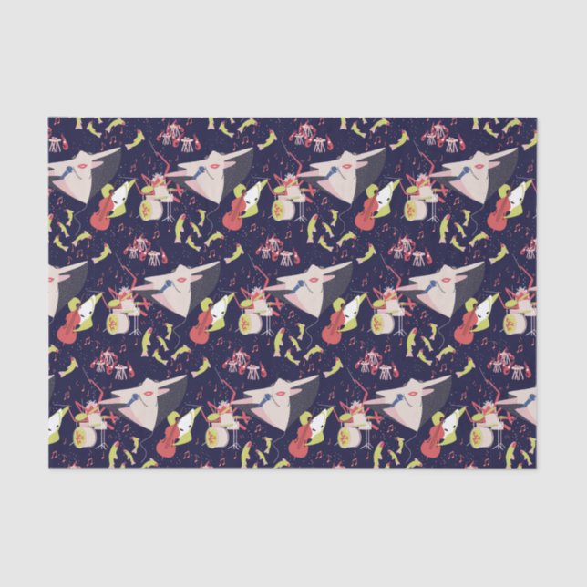 Musik unter dem Song "Sea Animals" Seidenpapier (Vorderseite)