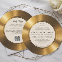 Musik Vintag LP Vinyl Gold Elegante Moderne Hochze