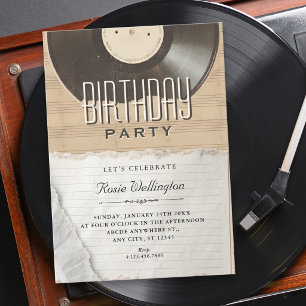 Musik vintage Geburtstag Einladung