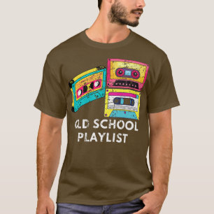 Musik Vintage Old School Playlist 80er 90er Kasset T-Shirt
