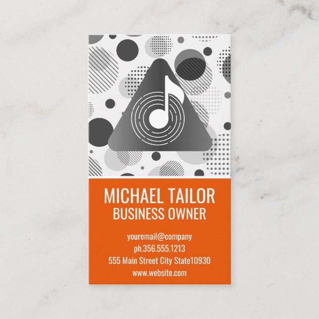 Musik Vinyl | Sound Note Visitenkarte (Vorderseite)