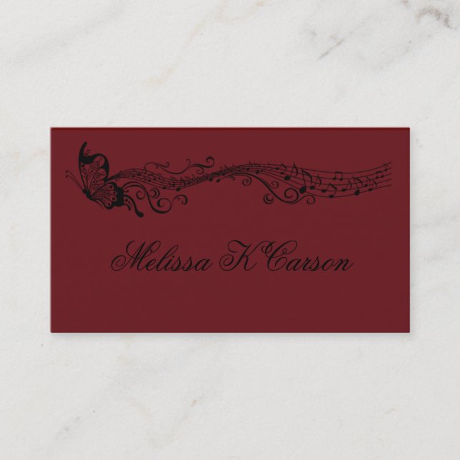 Musik-Visitenkarte Visitenkarte (Vorderseite)