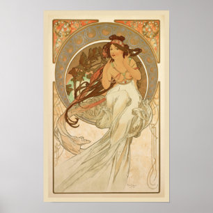 Musik von Alphonse Mucha Poster