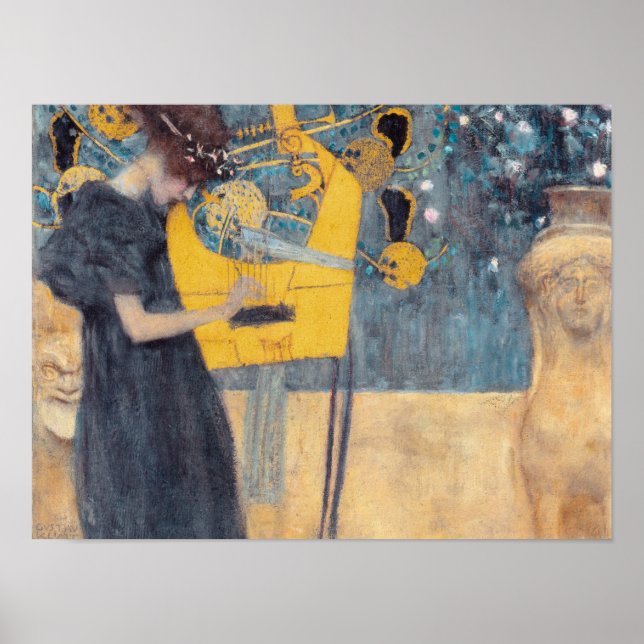 Musik von Gustav Klimt - Vintag Poster (Vorne)