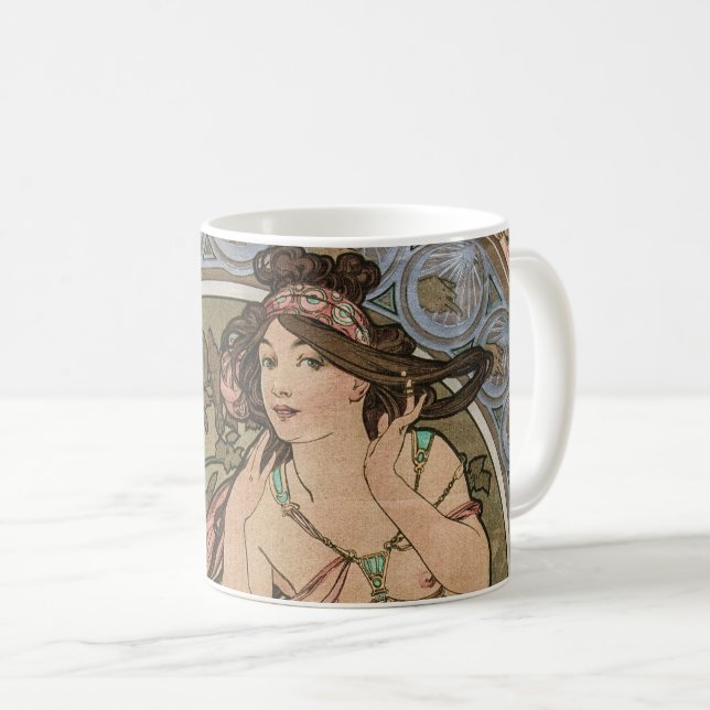 Musik von Les Arts, Alphonse Mucha Kaffeetasse (VorderseiteRechts)