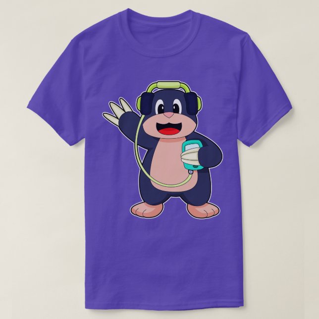 Musik von Mole Headphone T-Shirt (Design vorne)