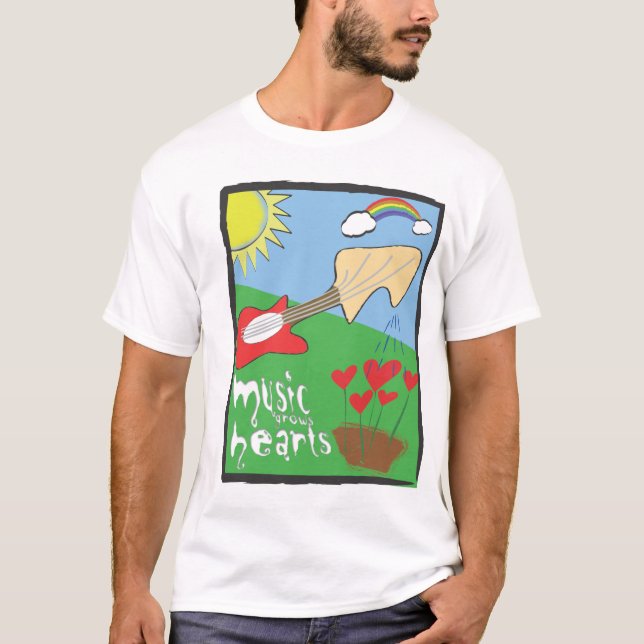 Musik wächst Herz T-Shirt (Vorderseite)