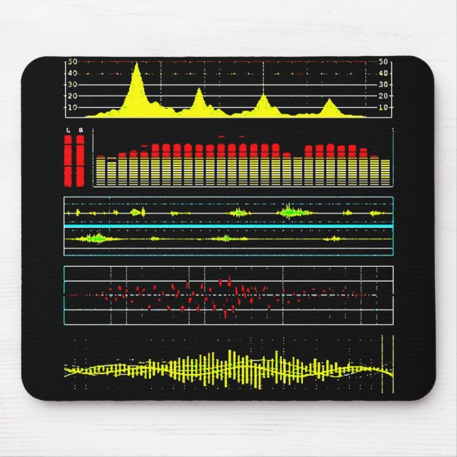 Musik-Waves und Audio-Equalizer2 Mousepad (Vorne)