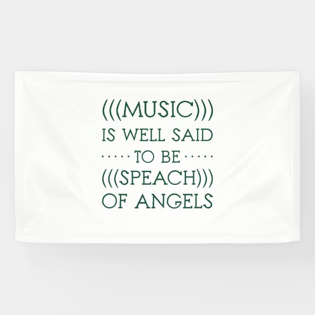 Musik wird gut als Engel bezeichnet Banner (Horizontal)