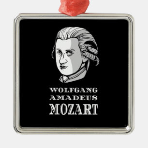 Musik - Wolfgang Amadeus Mozart Portrait Ornament Aus Metall
