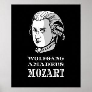 Musik - Wolfgang Amadeus Mozart Portrait Poster