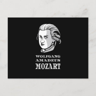 Musik - Wolfgang Amadeus Mozart Portrait Postkarte
