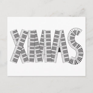 MUSIK XMAS FEIERTAGSPOSTKARTE