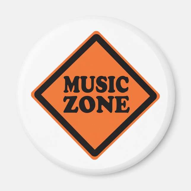 Musik Zone Road Sign Magnet (Vorne)