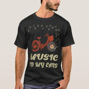 Musik zu meinen Ohren Rekord Spieler Biking Vinyl T-Shirt
