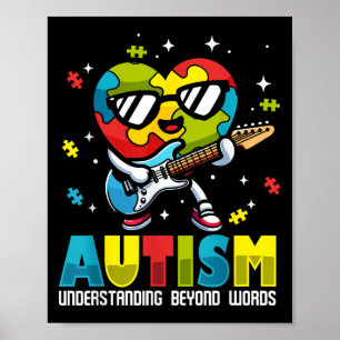 Musik zur Aufklärung von Autismus Lover Grafik Poster