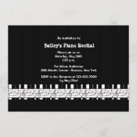 Musikalisch eingefasste Piano-Erwägung Einladung
