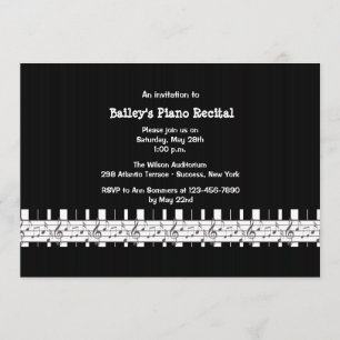 Musikalisch eingefasste Piano-Erwägung Einladung