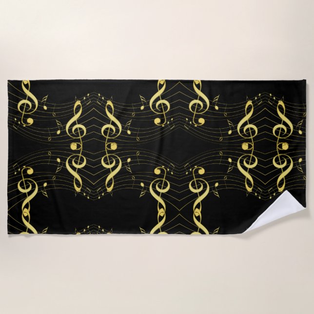 musikalisch strandtuch (Vorderseite)