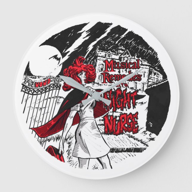 Musikalische Abhilfemaßnahmen mit der nächtlichen  Große Wanduhr (Vorderseite)