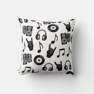 Musikalische Accessoires: Monochrome Vintage Muste Kissen