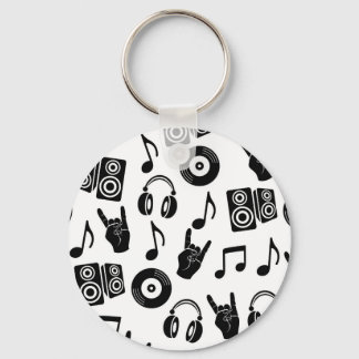 Musikalische Accessoires: Monochrome Vintage Muste Schlüsselanhänger