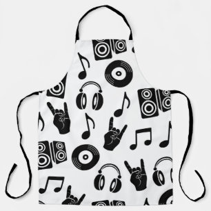 Musikalische Accessoires: Monochrome Vintage Muste Schürze