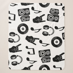 Musikalische Accessoires: Monochrome Vintage Muste Sherpadecke