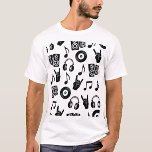 Musikalische Accessoires: Monochrome Vintage Muste T-Shirt