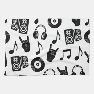 Musikalische Accessoires: monochromes Vintage-Must Geschirrtuch