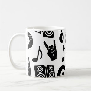Musikalische Accessoires: monochromes Vintage-Must Kaffeetasse