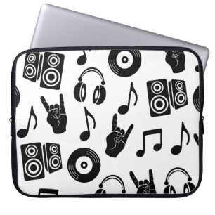 Musikalische Accessoires: monochromes Vintage-Must Laptopschutzhülle