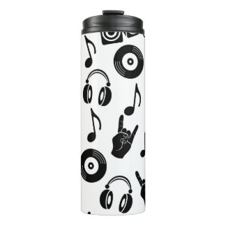 Musikalische Accessoires: monochromes Vintage-Must Thermosbecher