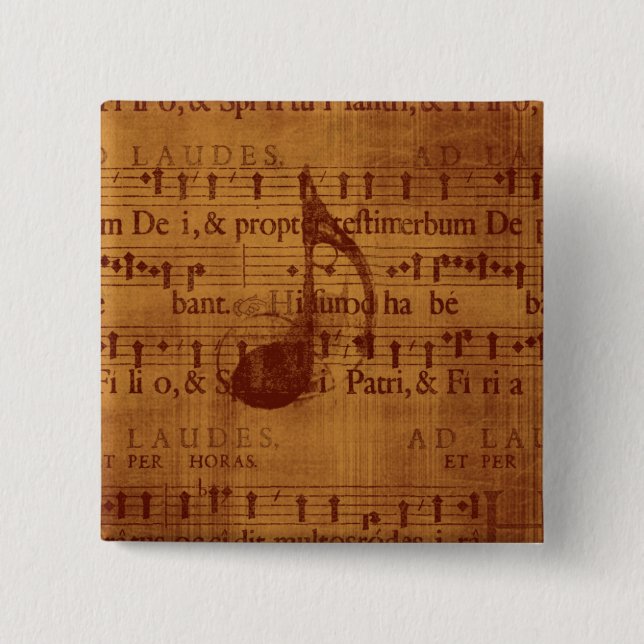 Musikalische Anmerkung Button (Vorderseite)
