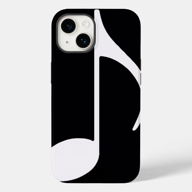 musikalische Anmerkung/Schwarzes Case-Mate iPhone Hülle (Rückseite)