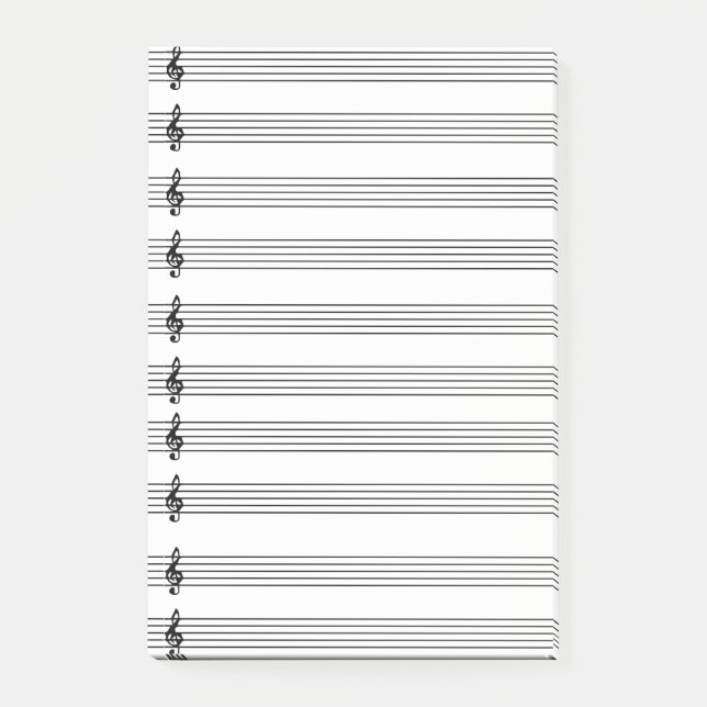 Musikalische Anmerkungen Post-it Klebezettel (Vorderseite)