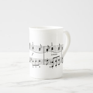Musikalische Anmerkungs-China-Tasse Prozellantasse