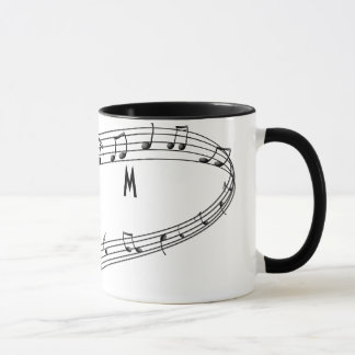 Musikalische Anmerkungs-Kaffee-Tasse mit Monogramm Tasse