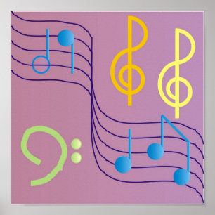 Musikalische Anmerkungs-Plakat Poster