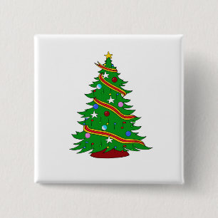 Musikalische Anmerkungs-Weihnachtsbaum Button